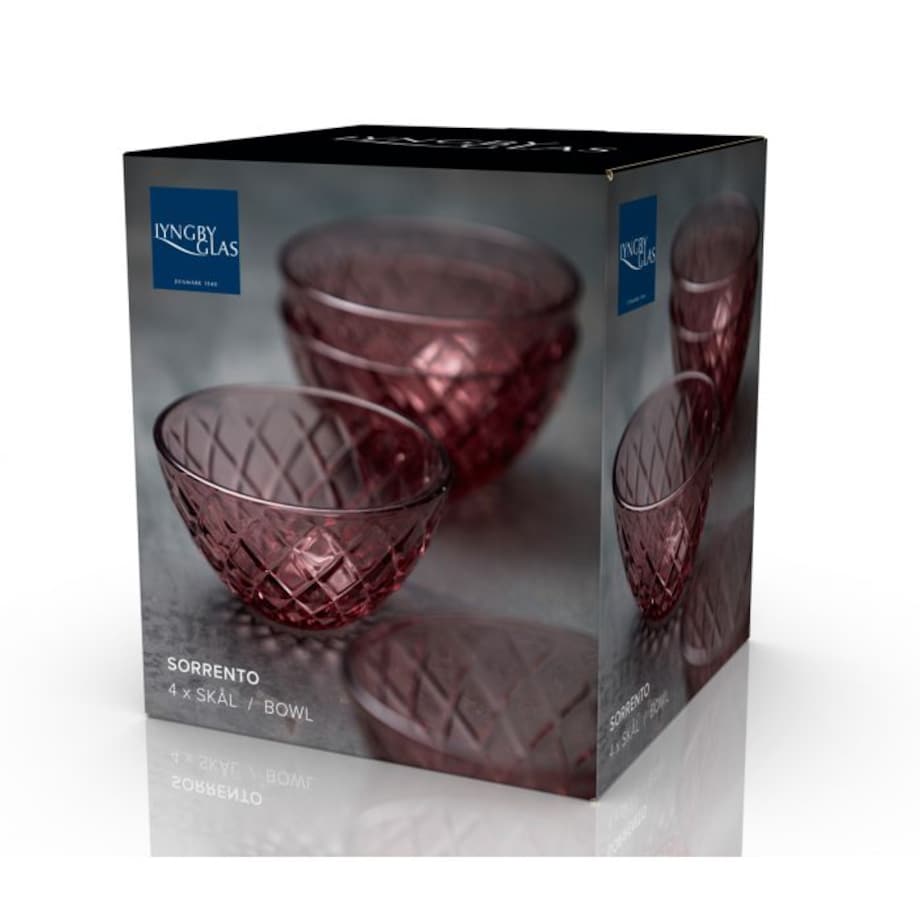 Miska Sorrento 12 cm 4 sztuki różowa 29034