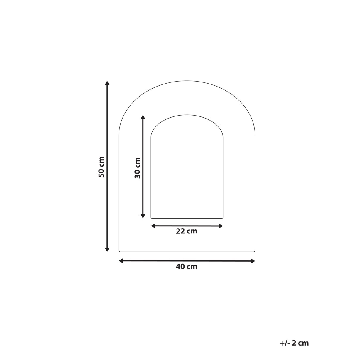 Lustro ścienne KUTAISI 40 cm 50 cm Bawełna Złamana biel