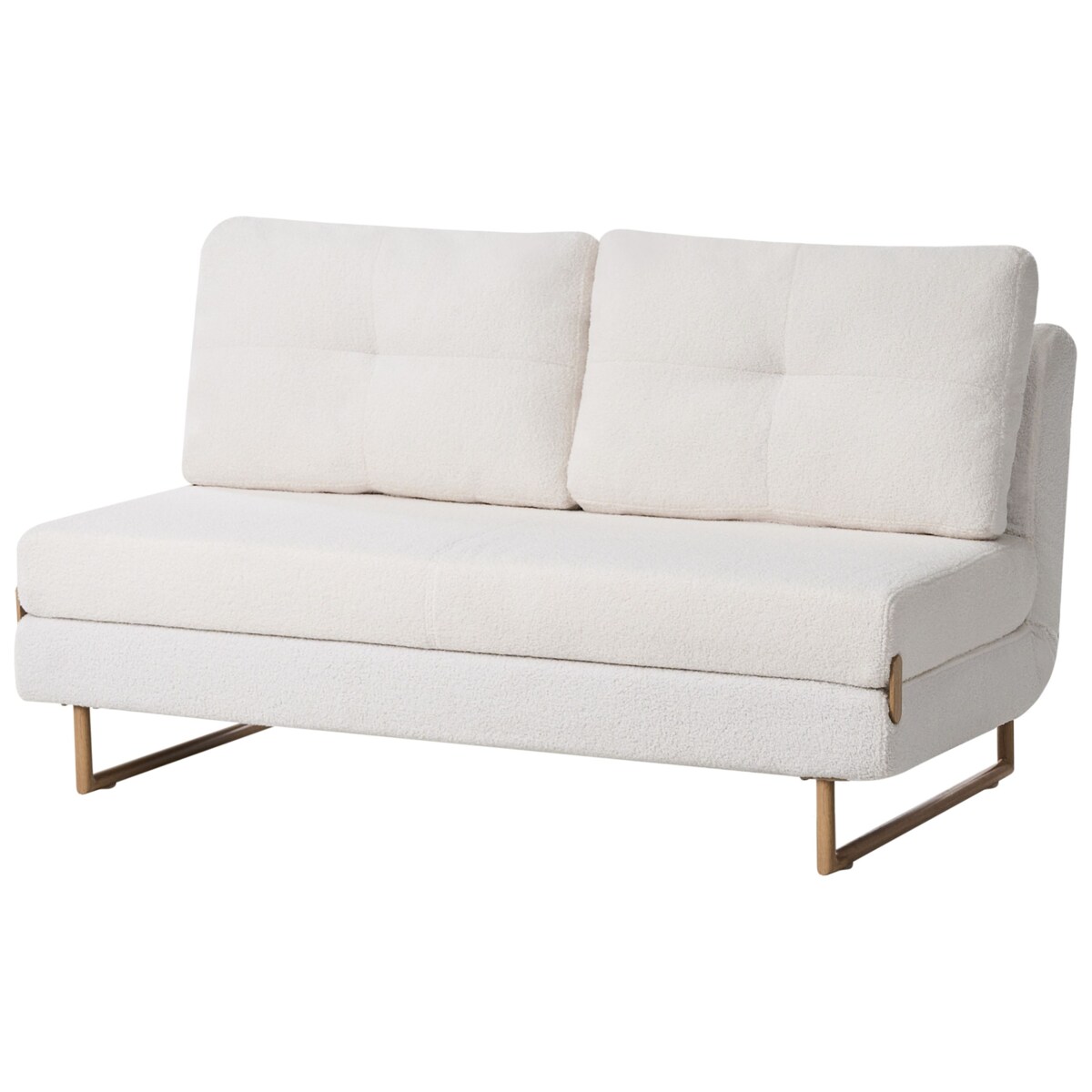 Sofa rozkładana dla 3 osób JERSLEV Boucle Złamana biel