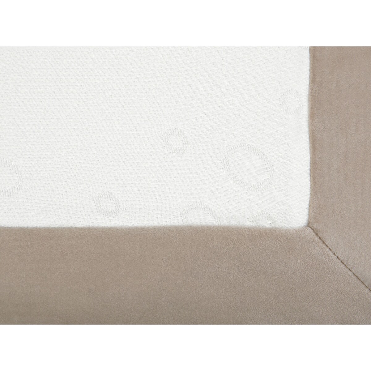 Łóżko kontynentalne welurowe 180 x 200 cm beżowe CONSUL