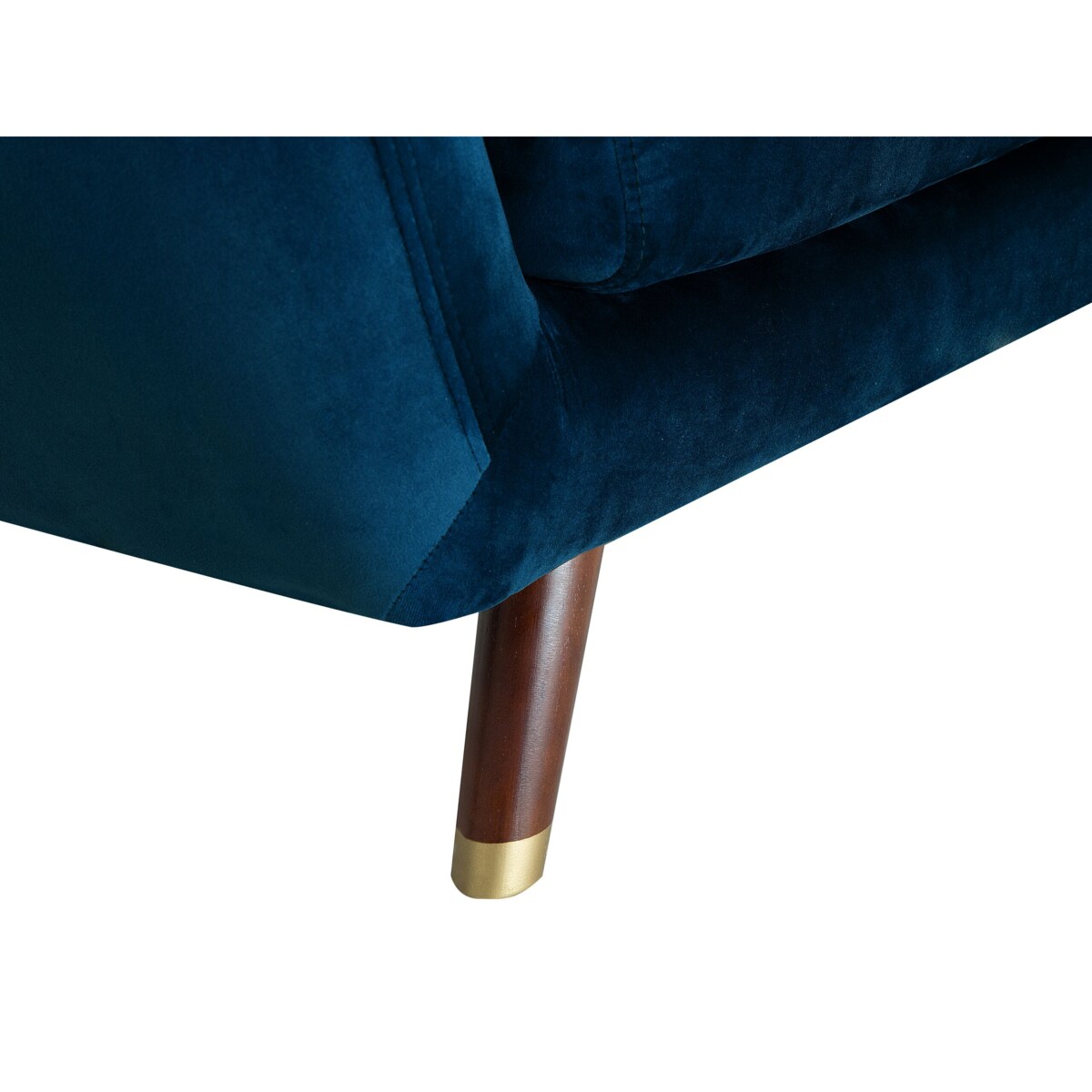 Sofa 3-osobowa welurowa niebieska BODO