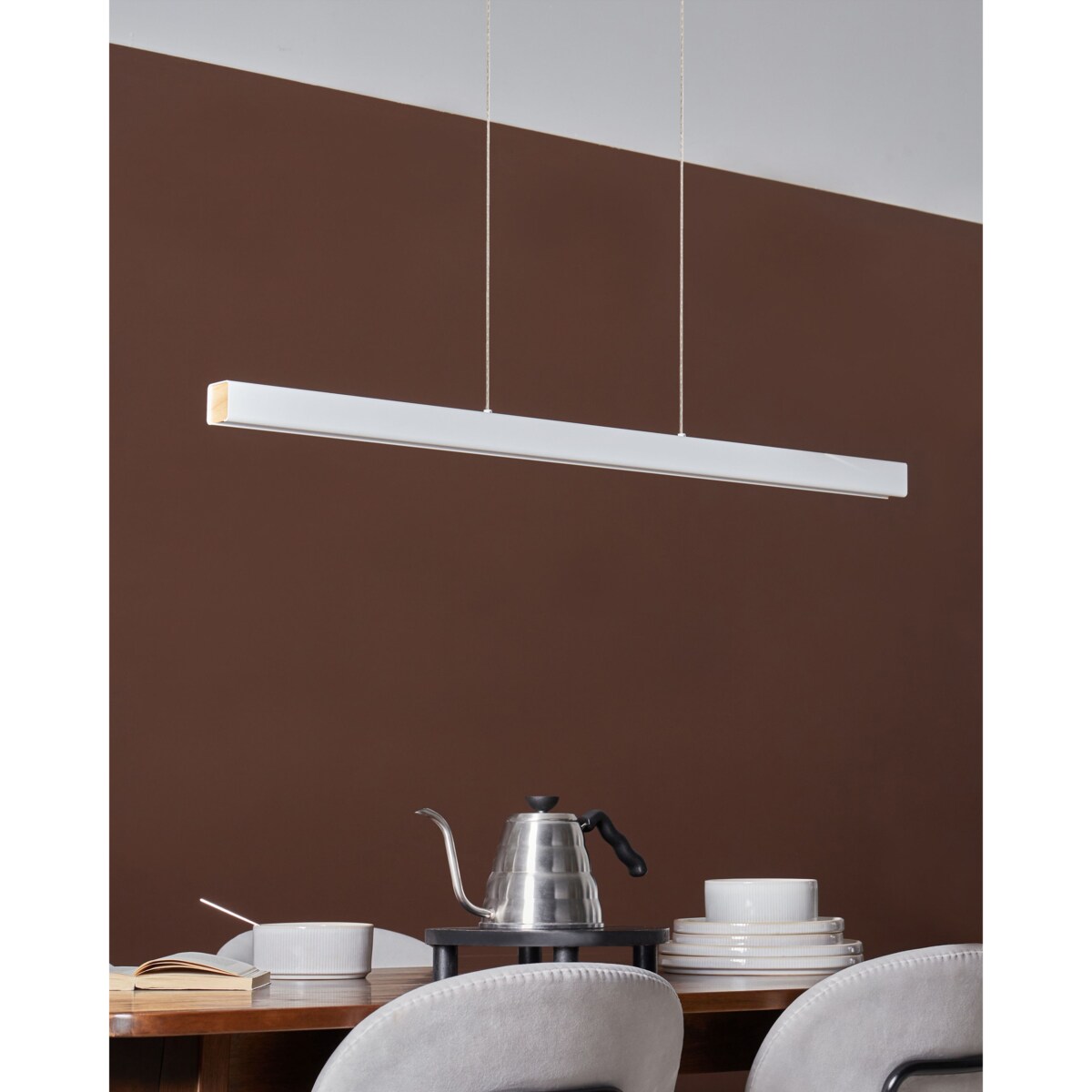 Lampa wisząca LED ARENAS Z pilotem Biały