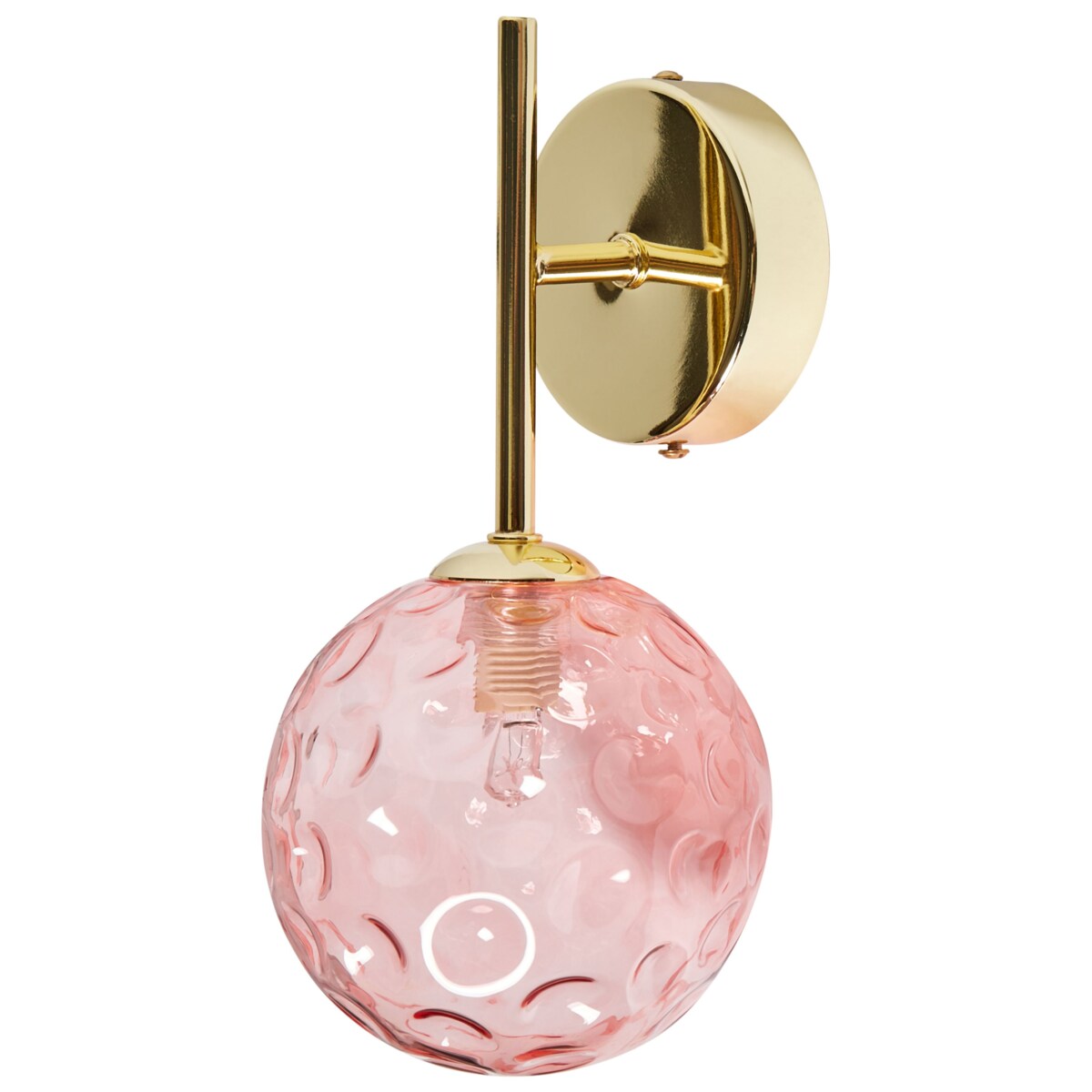 Zestaw 2 szklanych lamp ściennych różowy ANADYR