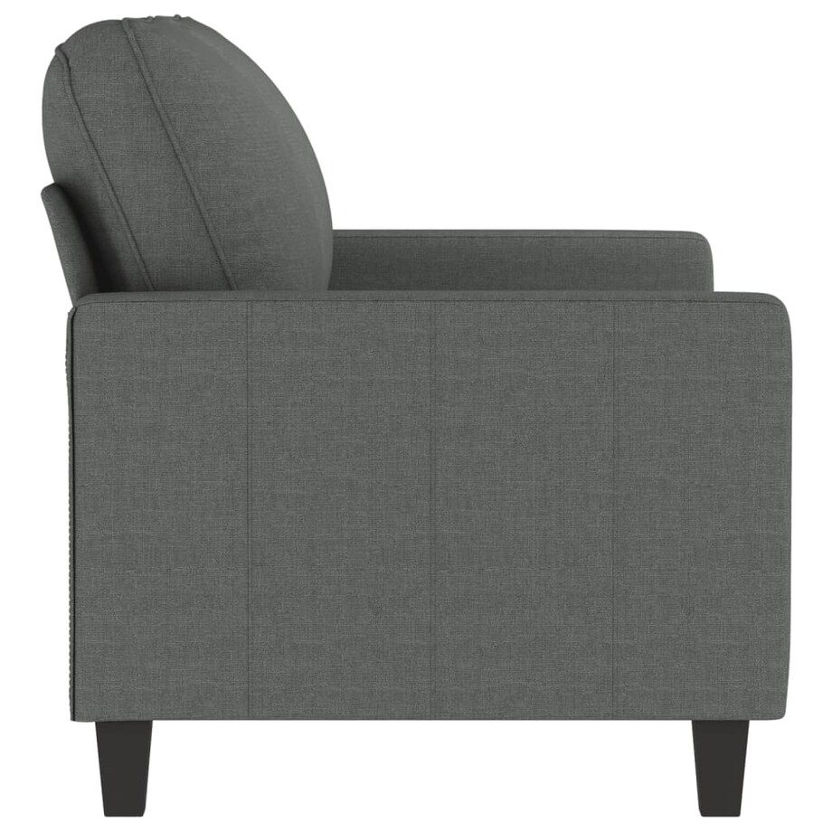 vidaXL Sofa 2-osobowa, ciemnoszara, 120 cm, tapicerowana tkaniną