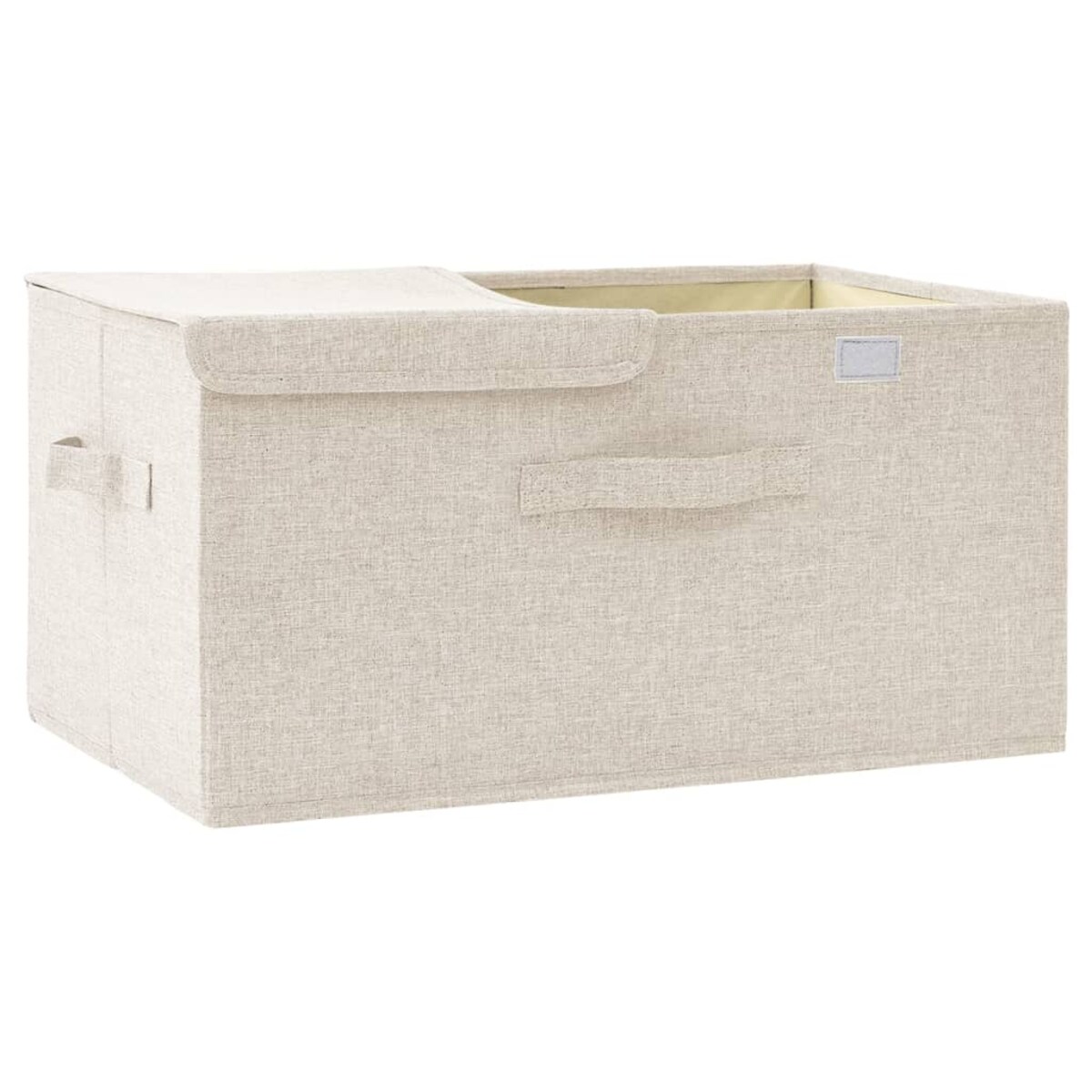 vidaXL Pojemnik do przechowywania, tkanina, 50x30x25 cm, kremowy