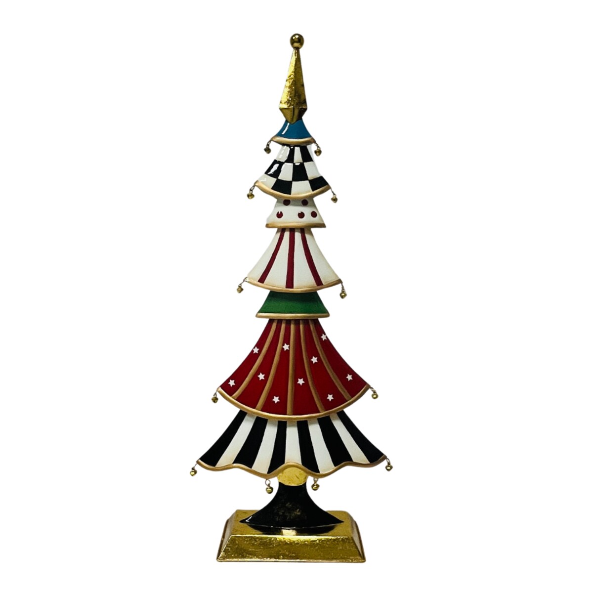 Choinka metalowa 67,5x27x10,7 cm POP-ART kolorowa