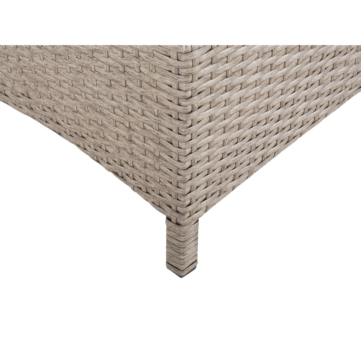 Leżak ogrodowy z technorattanu szary VASTO