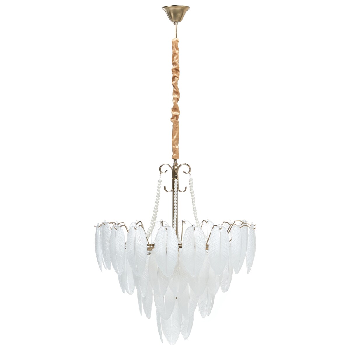 Żyrandol YAUCA Szkło Mosiężny