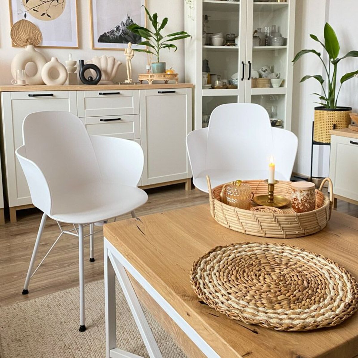 Stylowe krzesło ogrodowe w kolorze białym Emma