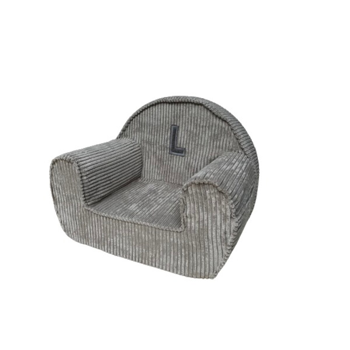 Fotelik sztruksowy z literą Sugar Brown