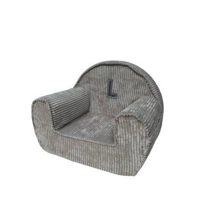 Fotelik sztruksowy z literą Sugar Brown