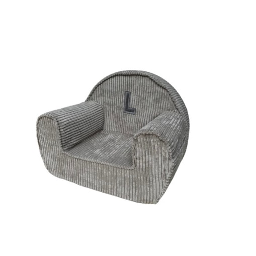 Fotelik sztruksowy z literą Sugar Brown