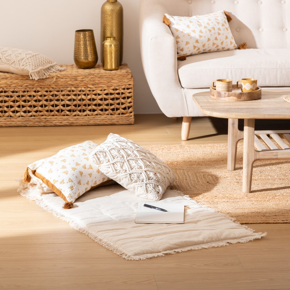 Materac podłogowy DOLCE RIVIERA, bawełniany, 60 x 180 cm