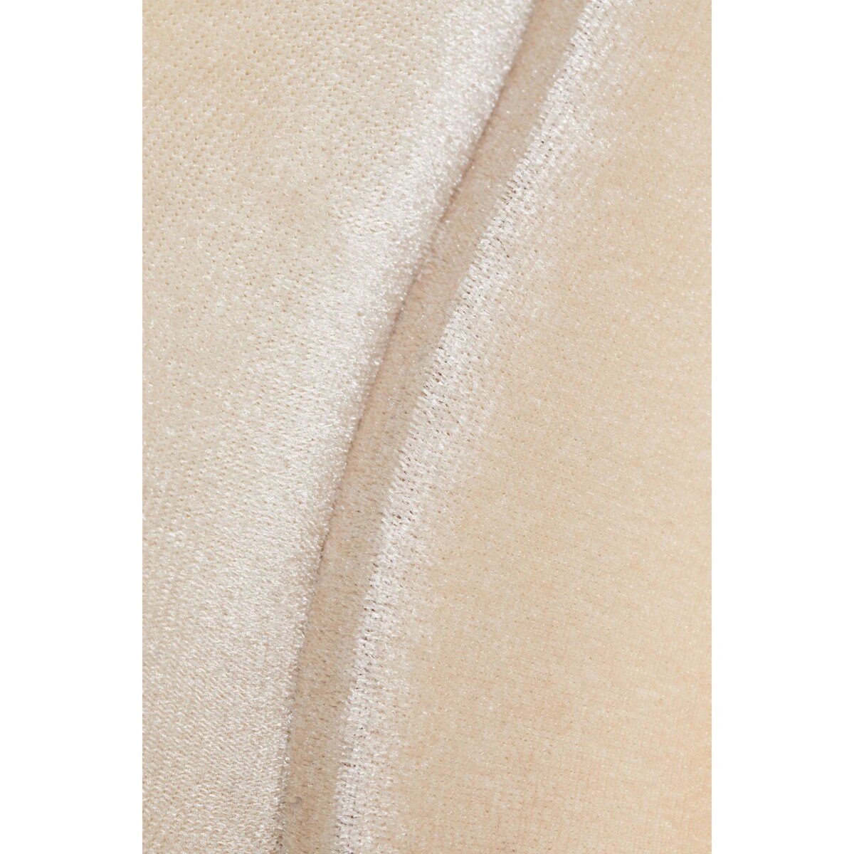 Lustro w falistej ramie aksamitne, beżowe 75x180 cm