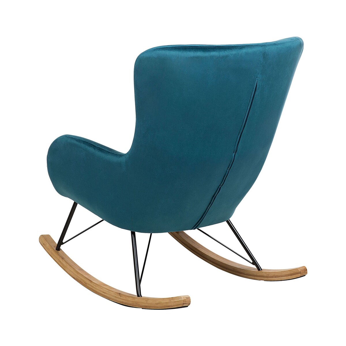 Fotel bujany welurowy niebieski ELLAN