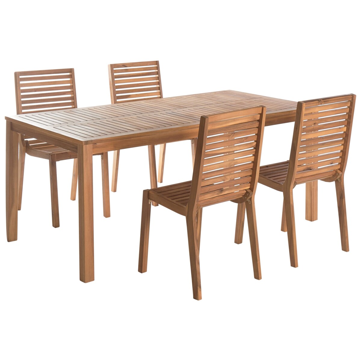 Zestaw ogrodowy dla 4 osób OMBRIANO Certyfikowane drewno akacjowe Jasnobrązowy