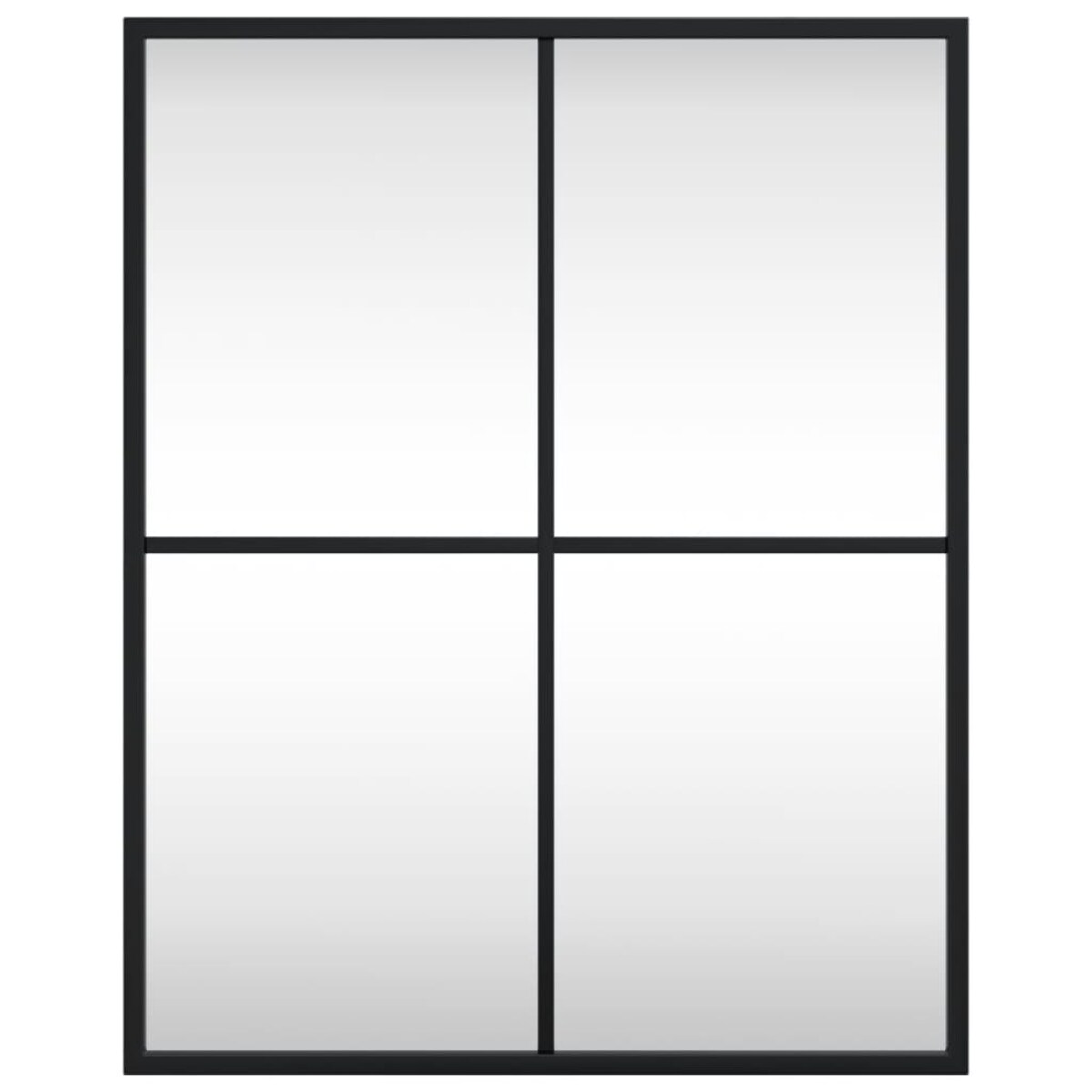 vidaXL Lustro ścienne, czarne, 40x50 cm, prostokątne, żelazo