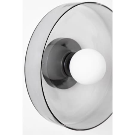 Kinkiet szklany Jaxal czarny Ø35 cm