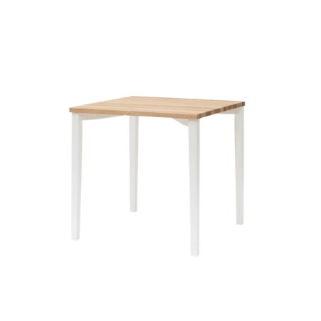 Stół drewniany TRIVENTI 80x80 jesion/biały