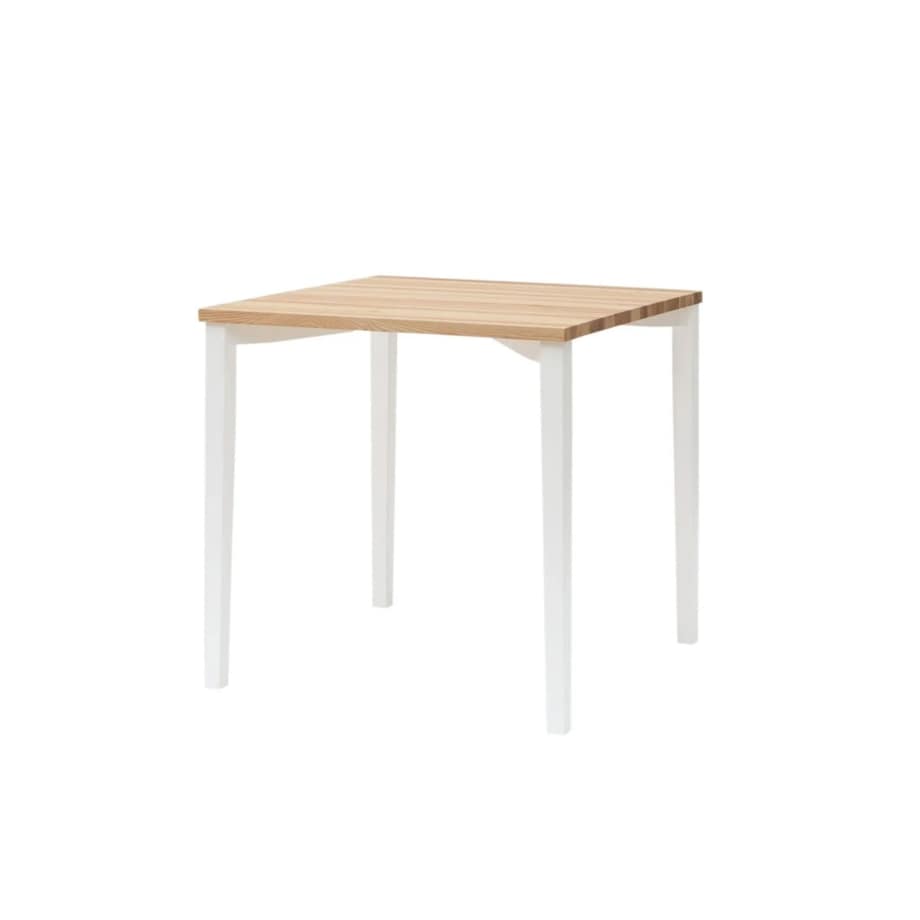 Stół drewniany TRIVENTI 80x80 jesion/biały