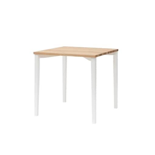 Stół drewniany TRIVENTI 80x80 jesion/biały