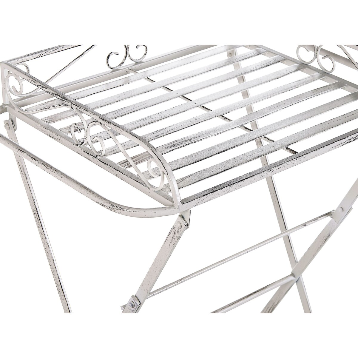 Stolik pomocniczy metalowy biały ANCUD