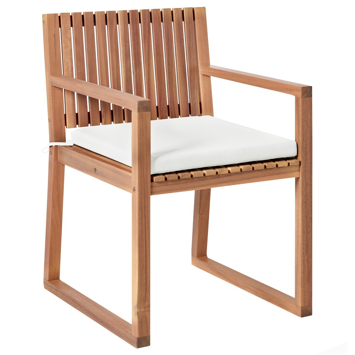 Zestaw 8 poduszek na krzesło ogrodowe SASSARI PREMIUM 46 x 46 cm Złamana biel