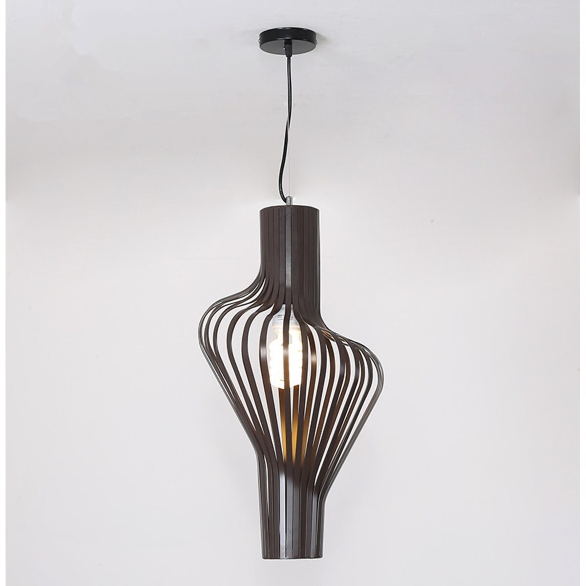 Lampa Wisząca Sufitowa Geometryczna Czarna Metal