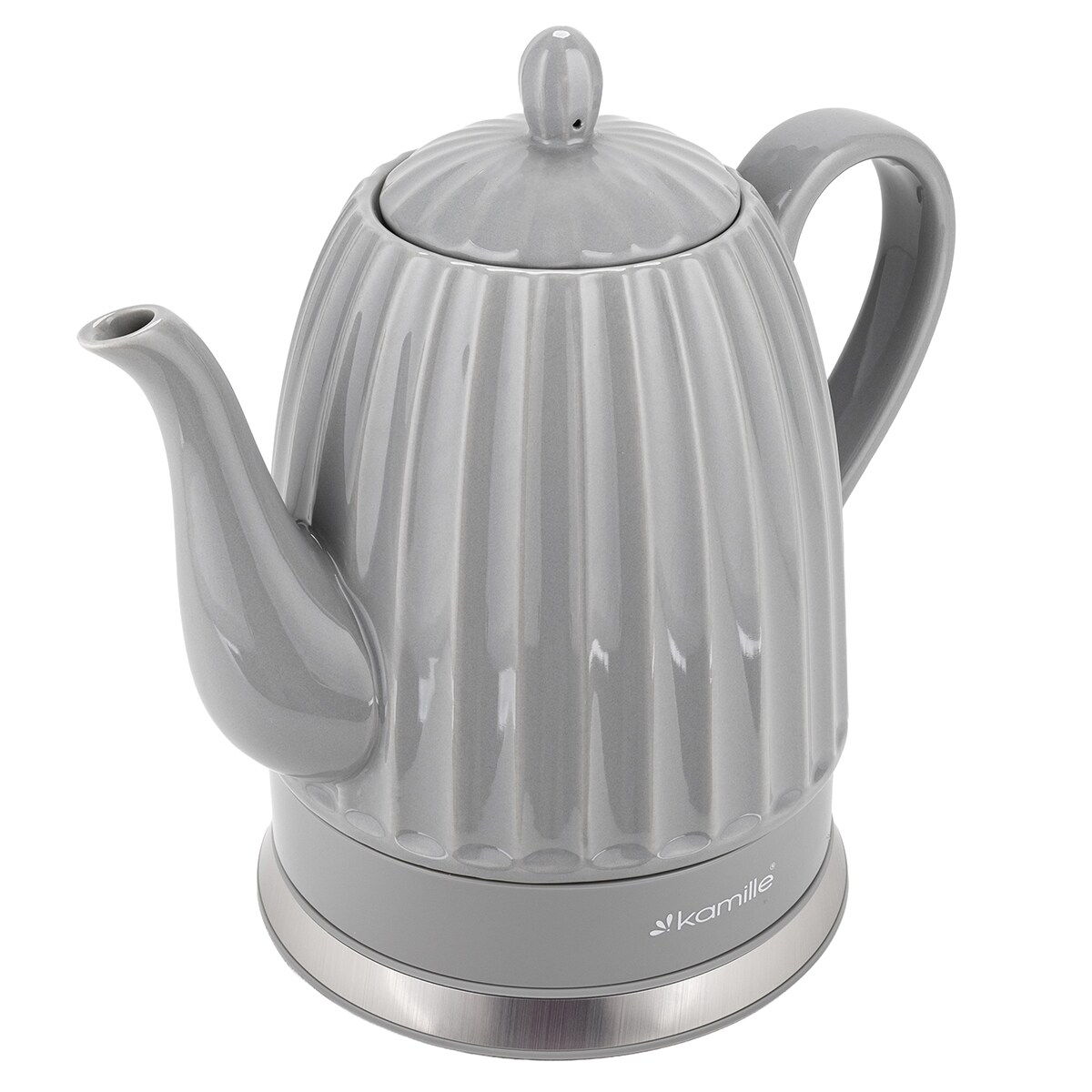 Czajnik elektryczny bezprzewodowy ceramiczny 1.5L szary KAMILLE