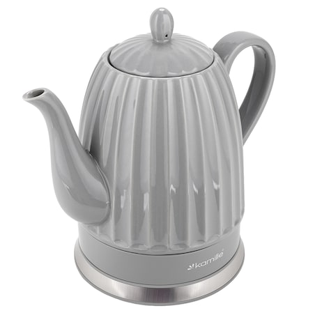 Czajnik elektryczny bezprzewodowy ceramiczny 1.5L szary KAMILLE