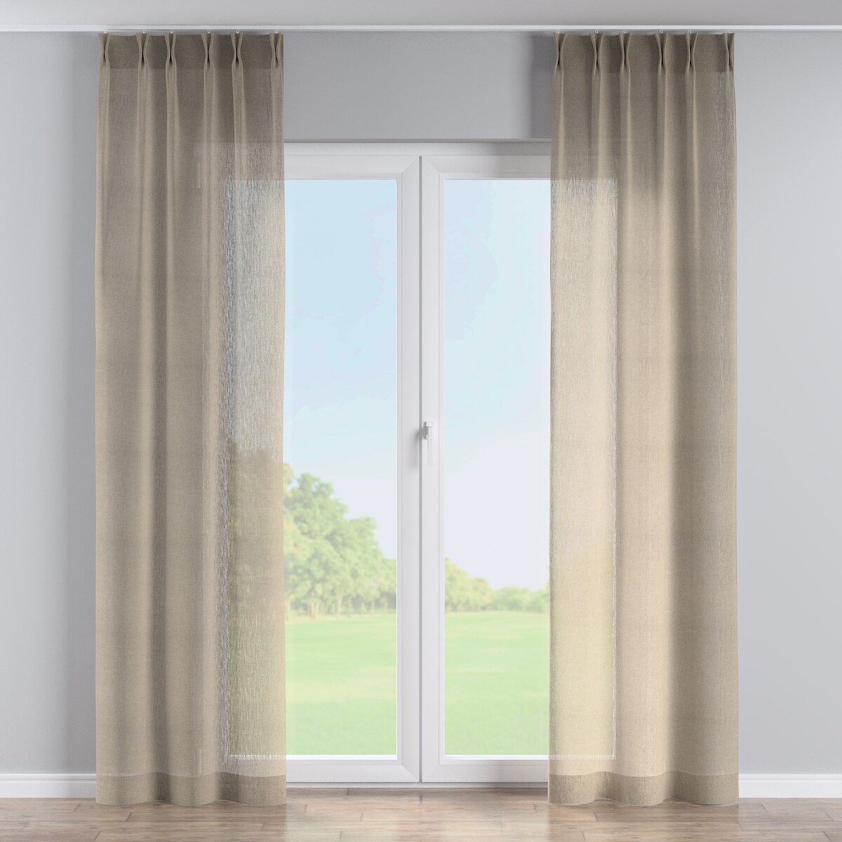 Zasłona na haczykach flex podwójnych 130x260 beżowy