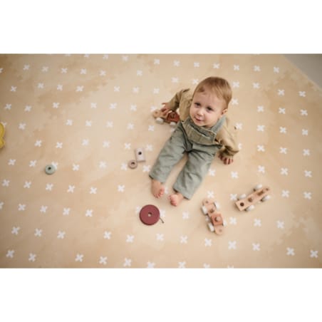 Mata Piankowa Puzzle OLYA KIDS wzór CROSS SAND 120x180 cm