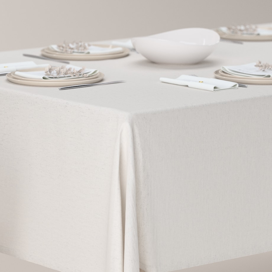 Obrus prostokątny 130 x 160 cm beżowy melanż