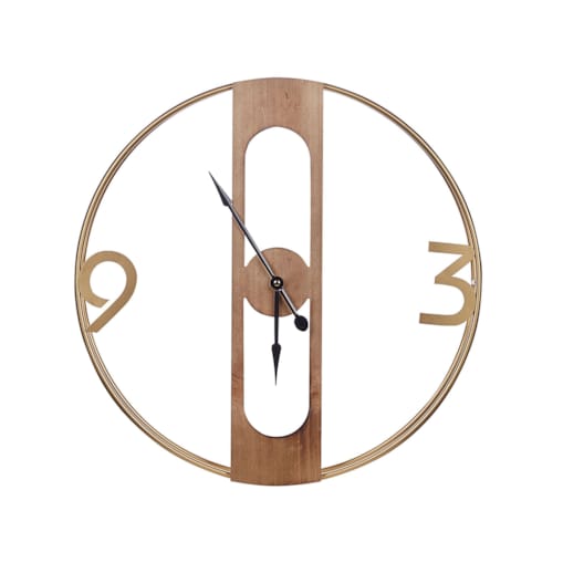 Zegar ścienny ø 50 cm jasne drewno MULHOUSE