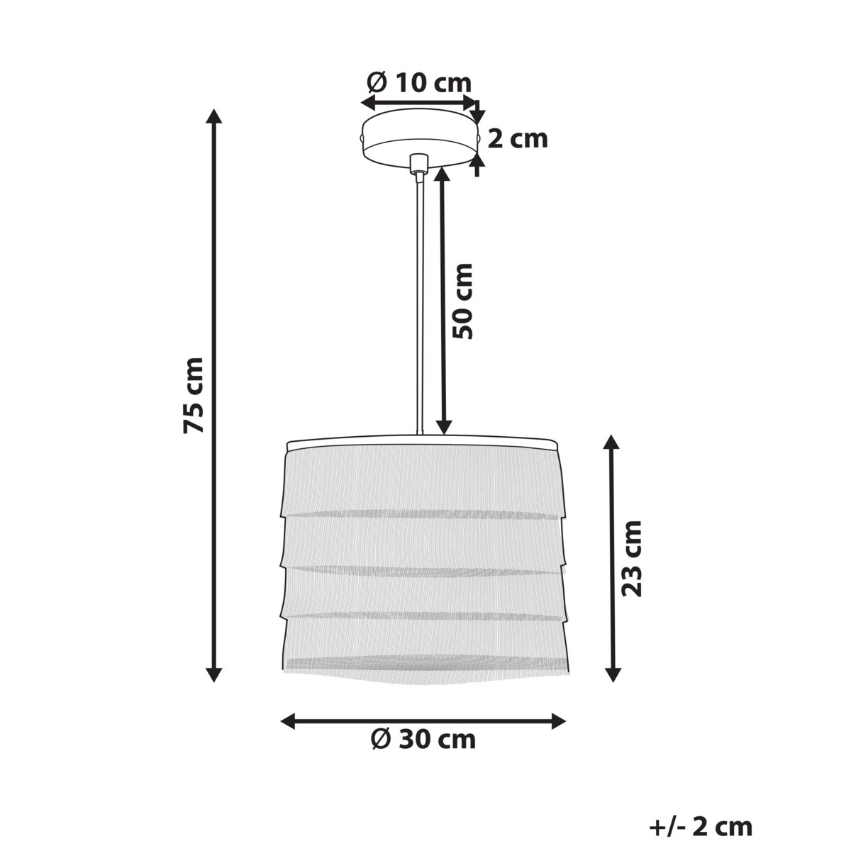 Lampa wisząca SUAPURE  Czarny