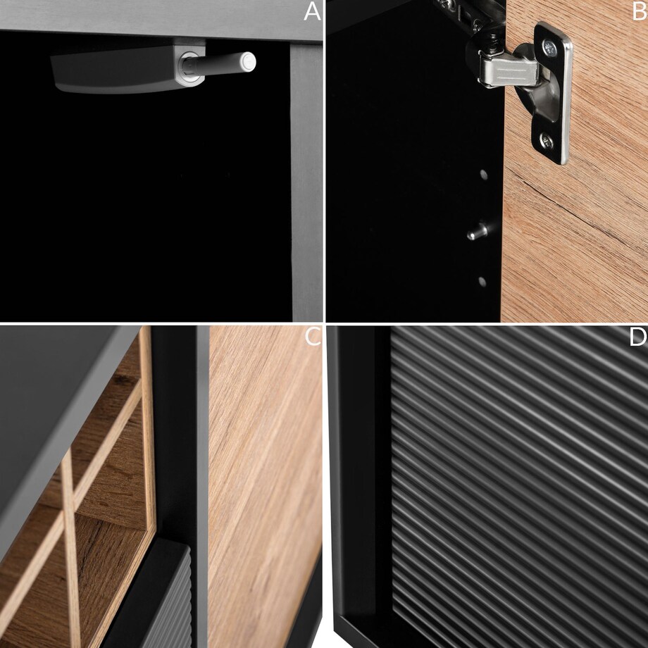 KONSIMO LOFTY Komoda loftowa na wysokich nóżkach