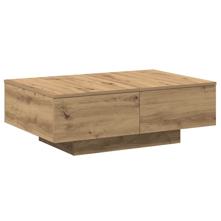 vidaXL Stolik kawowy, dąb artisan 90x60x31 cm, materiał drewnopochodny