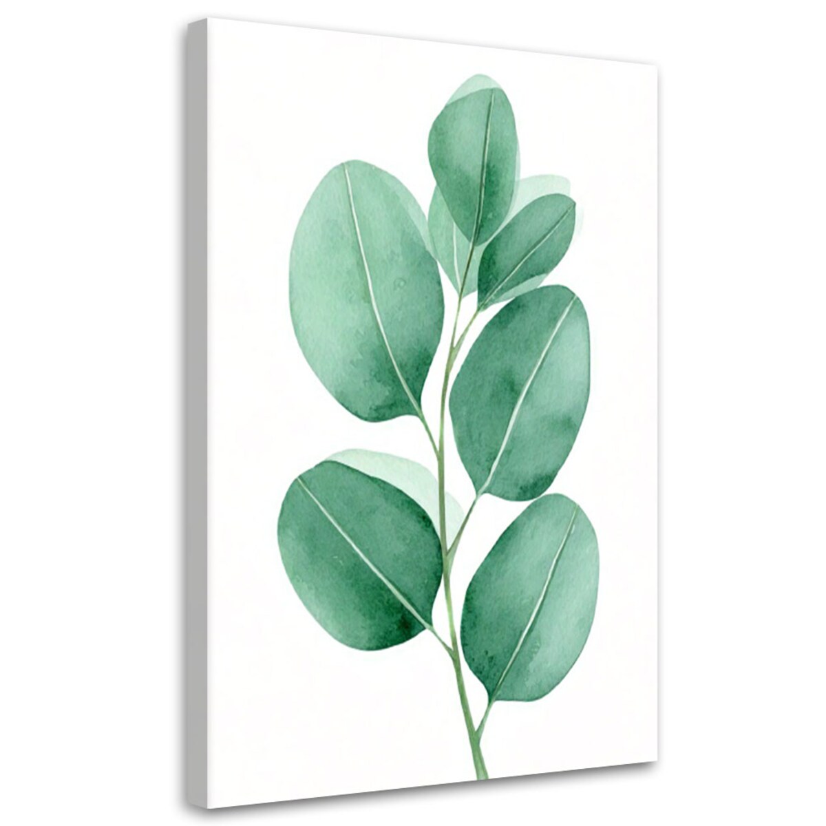 Feeby Obraz na płótnie, Liście Akwarela Zieleń Minimalizm 70x100