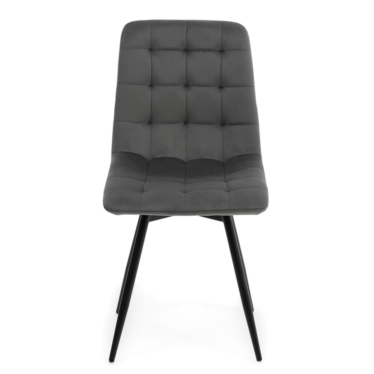 Krzesło tapicerowane obrotowe do salonu ARCO szary welur