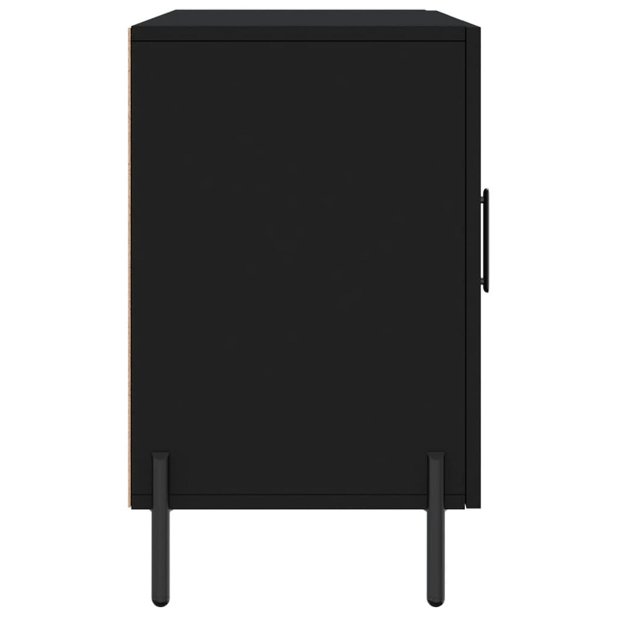 vidaXL Komoda, czarna, 100x36x60 cm, materiał drewnopochodny