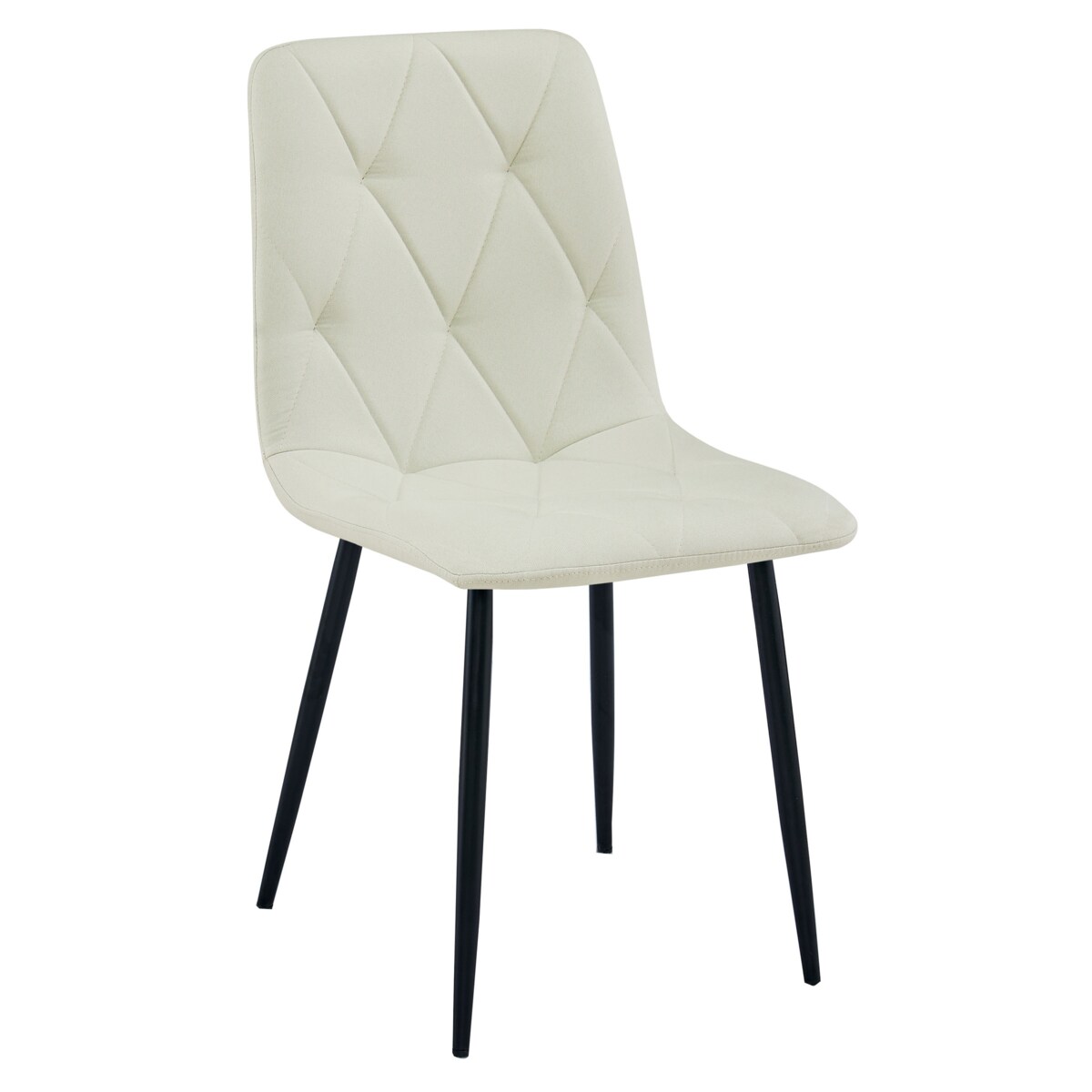 Krzesło Libra nowoczesny design, Beż Materiał / Nogi Czarne X4