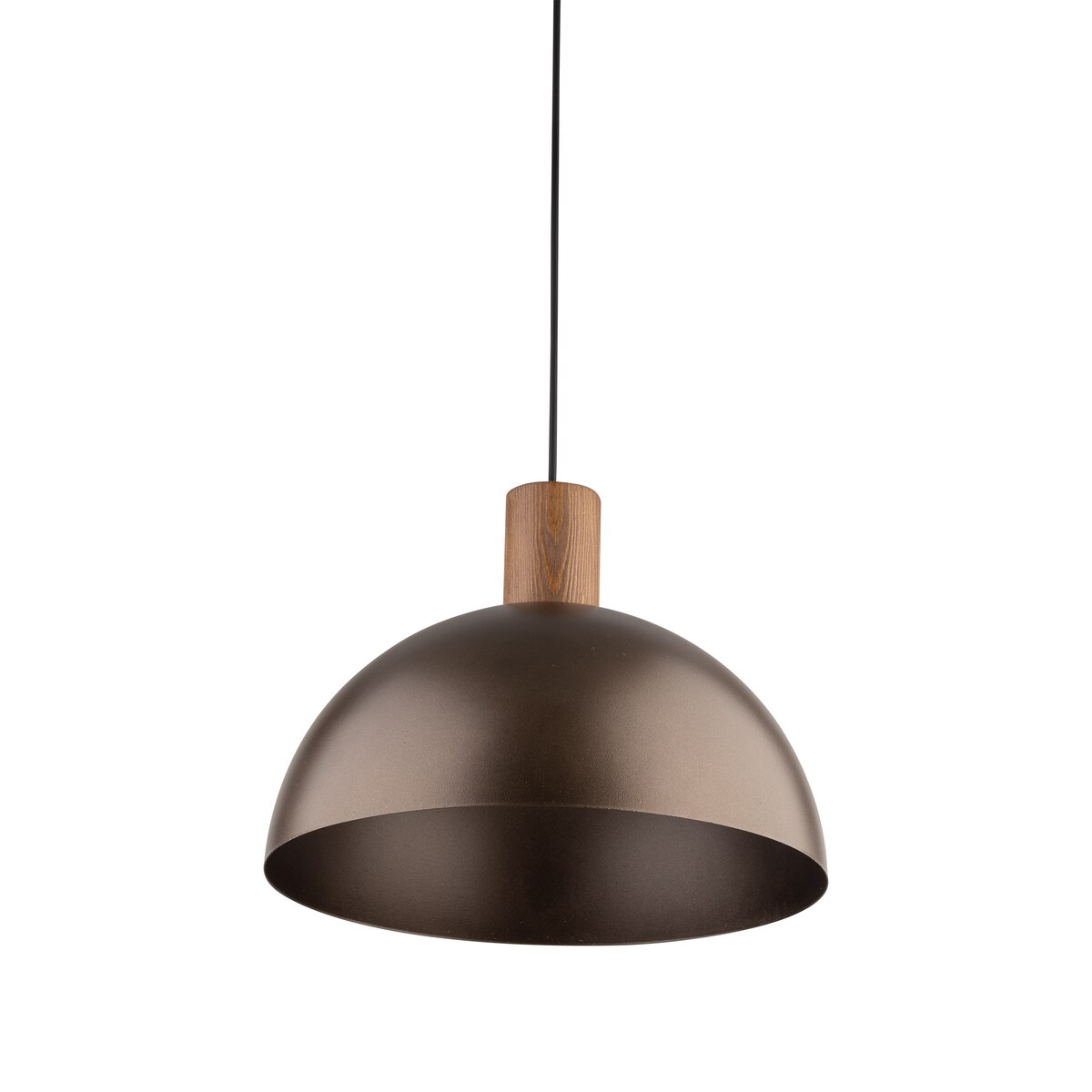 Lampa wisząca TK Lighting OSLO BROWN 4508 brązowa loft E27 metal drewno