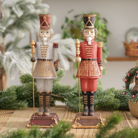 VILLA ITALIA Żołnierzyk świąteczny biały Figurka 31 cm HOLY TIME