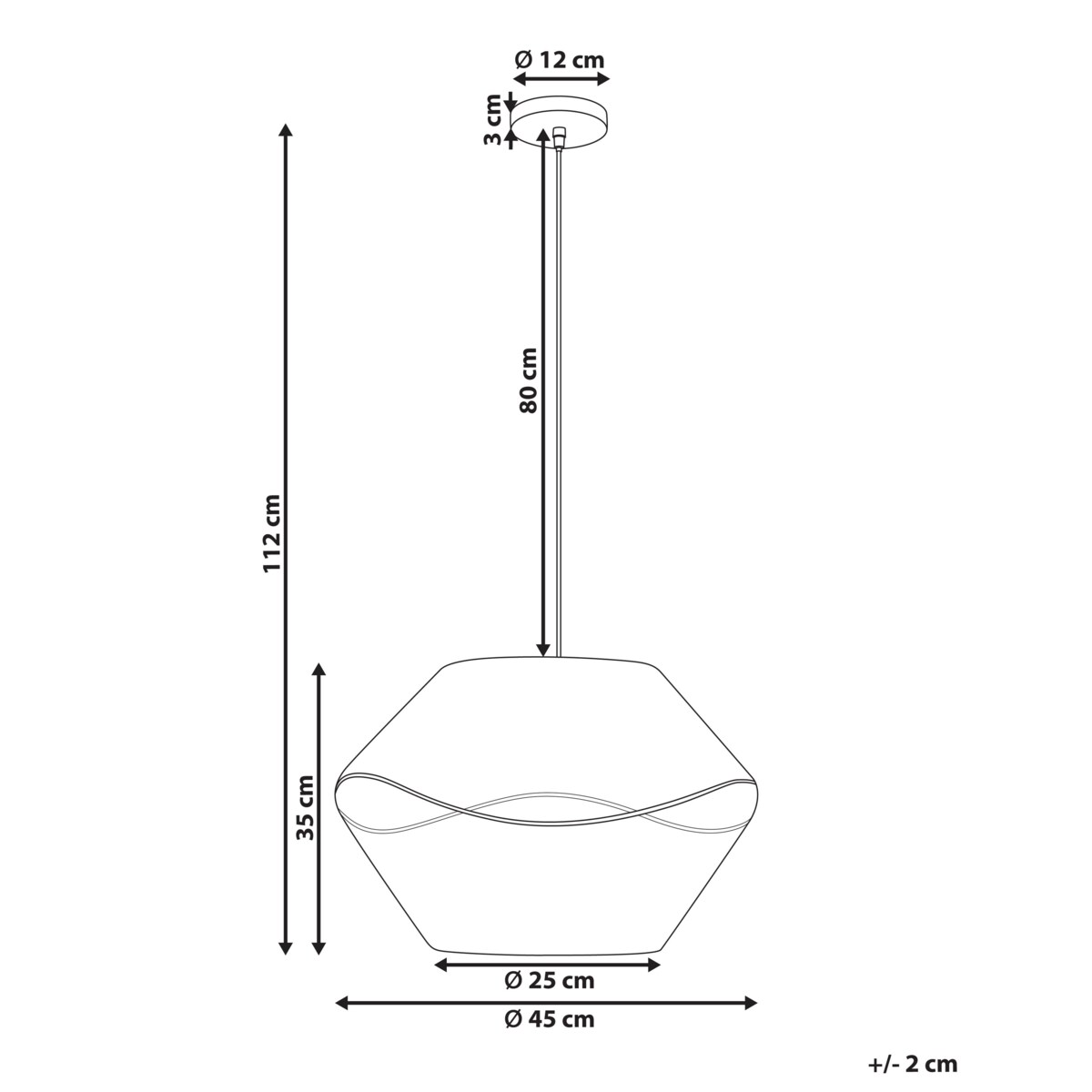 Lampa wisząca YAMBOU Papierowa plecionka Naturalny