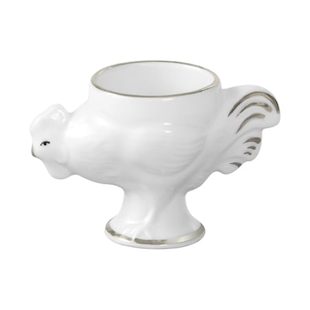 Kieliszek na jajko "Kogutek" ręcznie malowany platyną G699