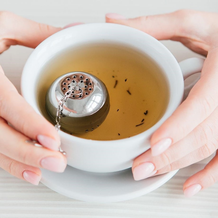 Sitko Zaparzacz do Zaparzania Herbaty Liściastej Ziół Stalowe do Szklanki