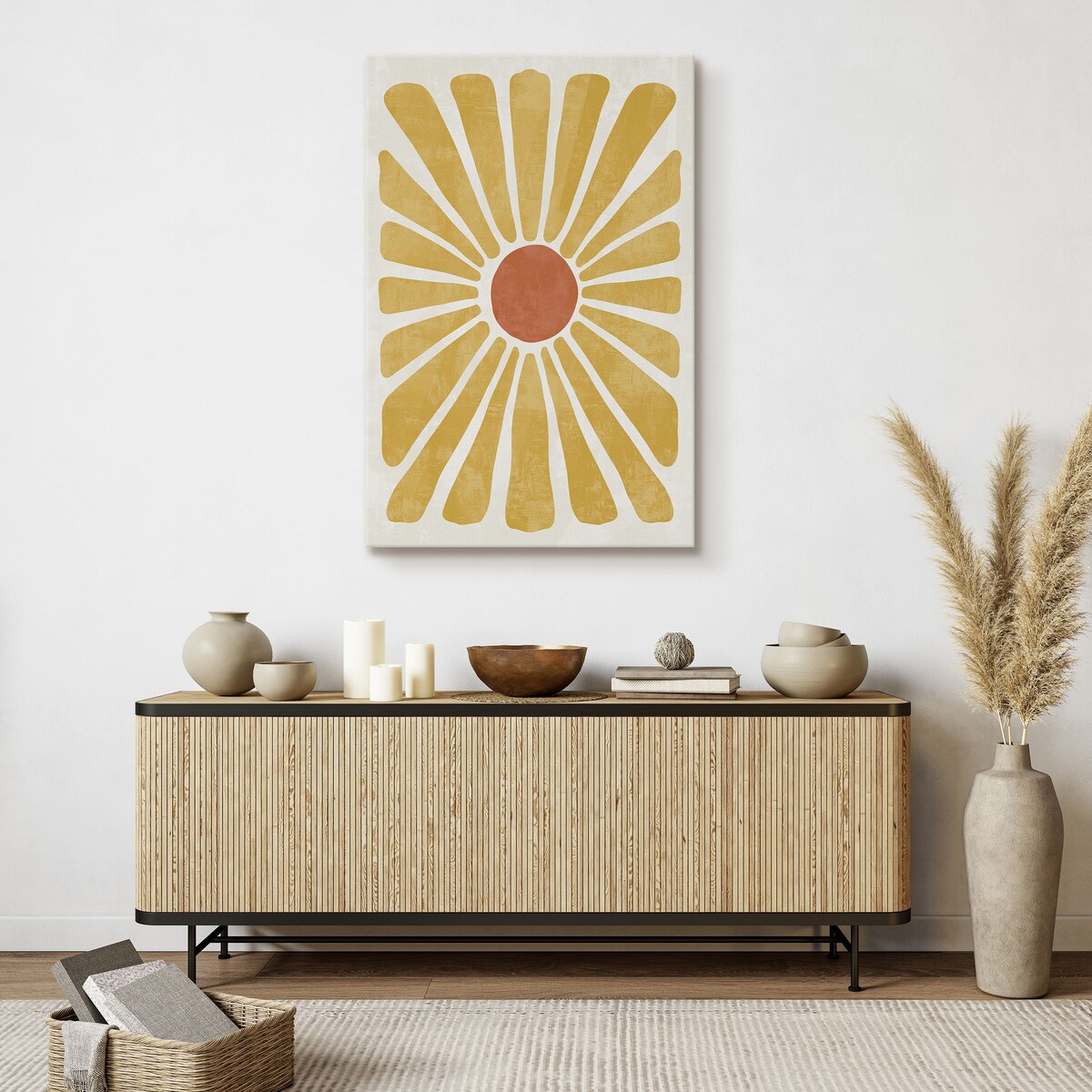 Obraz Żółta Stokrotka W Stylu Boho 30x40cm