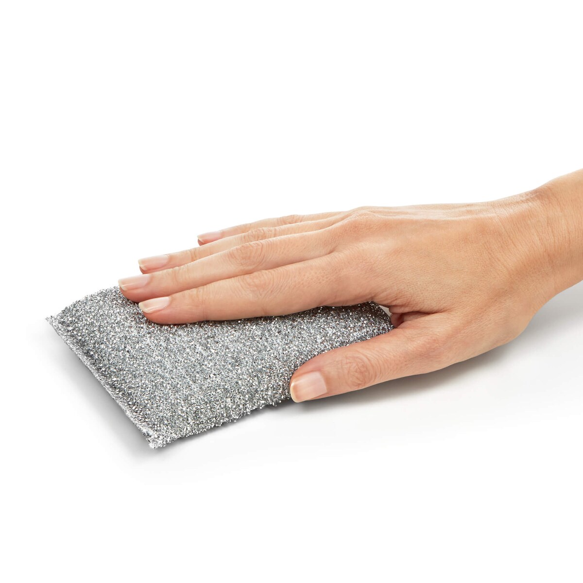 Zestaw 2 gąbek do mycia naczyń Mery - 13 cm, Srebrny