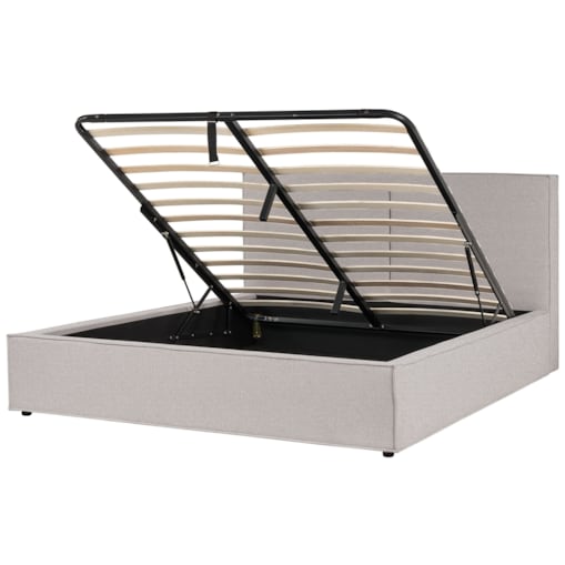 Łóżko z pojemnikiem MOISSAC 180 x 200 cm Jasnoszary