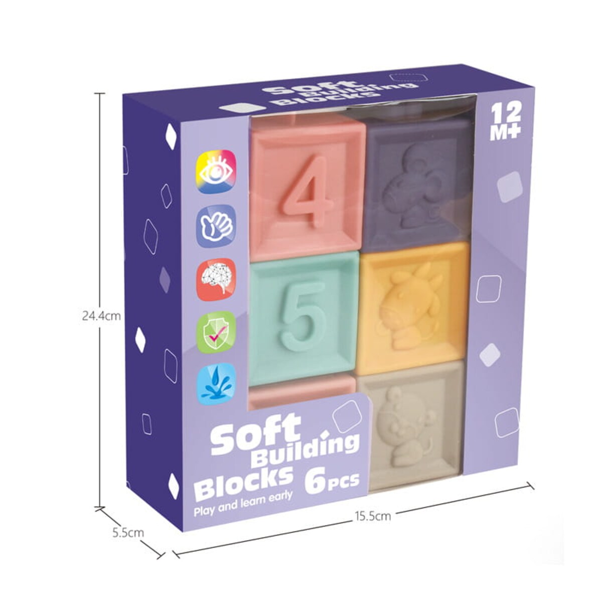 Cyferki - miękkie klocki sensoryczne 6 szt